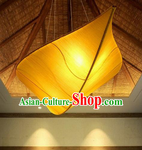 Traditional Chinese Yellow Leaf Palace Lantern Handmade Hanging Lanterns Ancient Lamp
