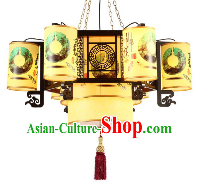 Top Grade Handmade Painting Six-Lights Palace Lanterns Traditional Chinese Lantern Ancient Ceiling Lanterns