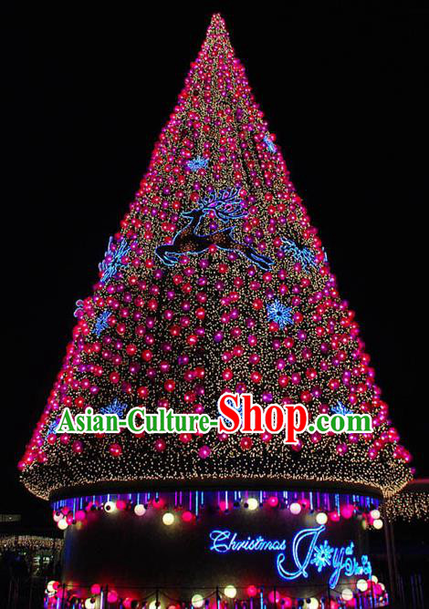 Handmade Purple Christmas Tree Lamplight Decorations LED Lamp Lanterns Bulb Lights