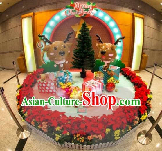Traditional Handmade Christmas Stage Display Decorations Shiny Lamplight LED Lanterns