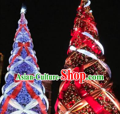 Traditional Shiny Bowknot Christmas Tree Lamps Stage Display Lights Decorations Lamplight LED Lanterns