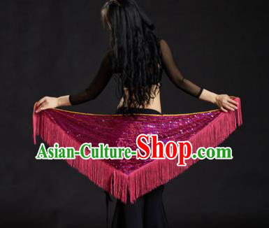 Indian Belly Dance Rosy Tassel Waist Scarf Belts India Raks Sharki Waistband for Women