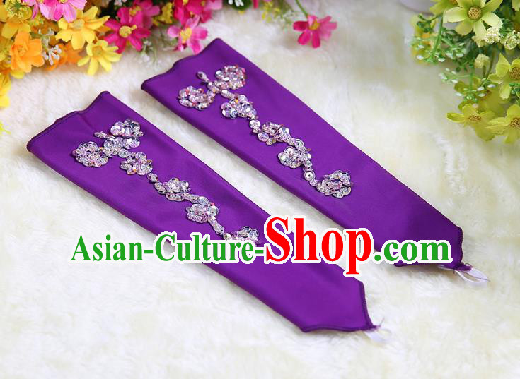Indian Bollywood Belly Dance Accessories Purple Oversleeve Sleevelet for Kids