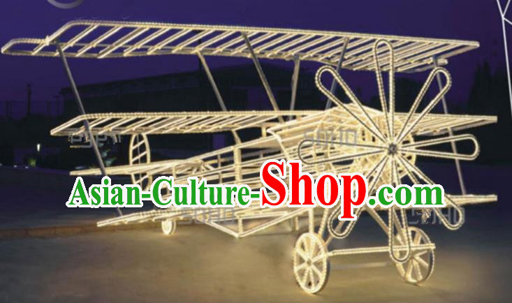 Traditional Christmas Airplane LED Lights Show Lamps Decorations Stage Lamplight Display Lanterns