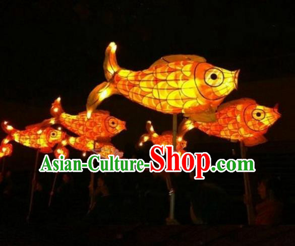Traditional Chinese Red Carp Lantern Handmade Lanterns Ancient Lamp