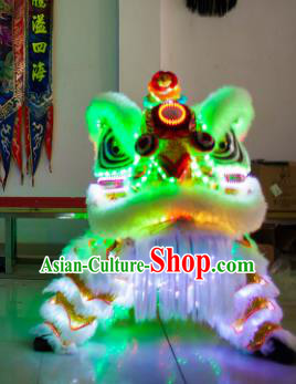 Chinese Traditional Parade LED Lights Lion Head Professional Celebration Lion Dance Costumes Complete Set