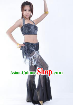 Traditional Indian Belly Dance Training Black Clothing India Oriental Dance Outfits for Women
