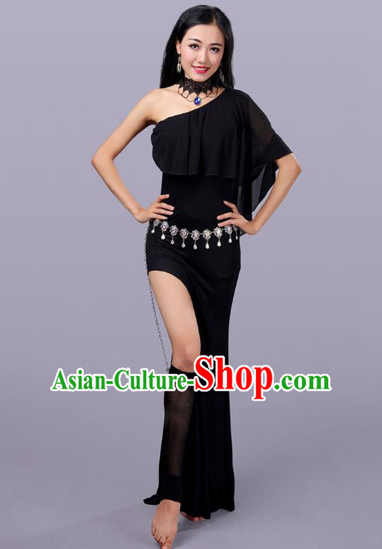 Top Indian Belly Dance Black Dress India Traditional Oriental Dance Performance Costume for Women