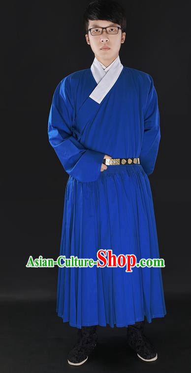 Chinese Ancient Ming Dynasty Knight Costume Swordsman Hanfu Clothing for Men
