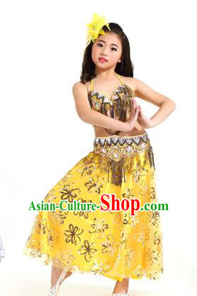 Asian Indian Children Belly Dance Dress Stage Performance Oriental Dance Clothing for Kids