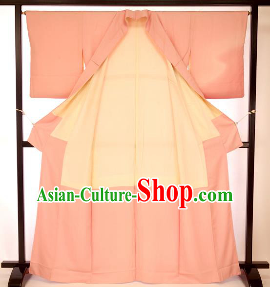 Japan Ancient Empress Pink Furisode Kimonos Traditional Female Yukata Dress Formal Costume for Women