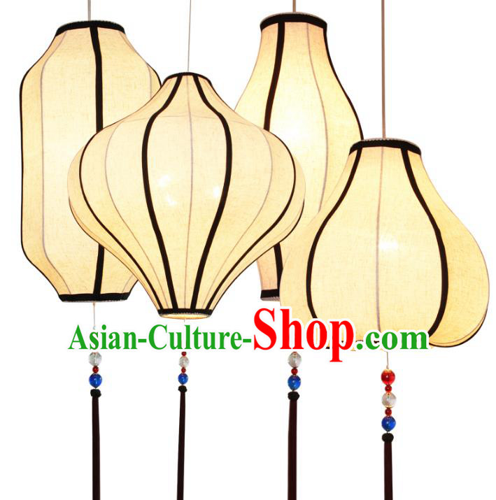 Handmade Traditional Chinese Ancient Lantern Ceiling Lanterns Linen Lanern