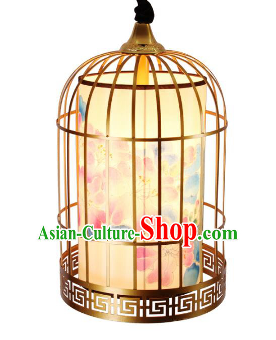 Handmade Traditional Chinese Lantern Birdcage Desk Lamp Palace Lantern