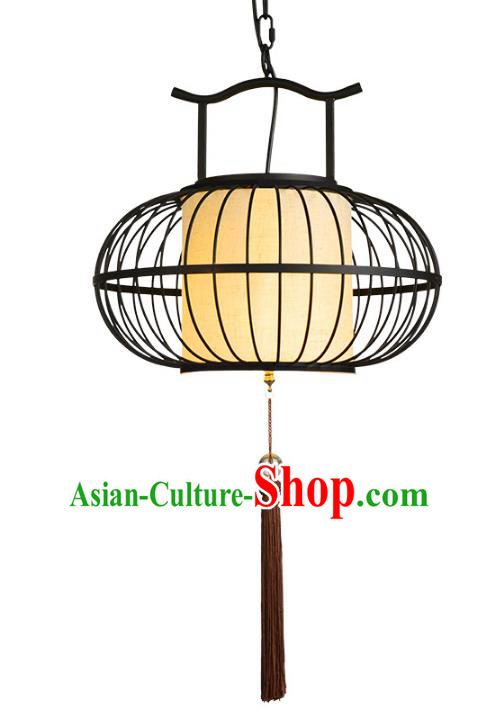Traditional Chinese Ancient Palace Lantern Ceiling Lamp Iron Art Lanern