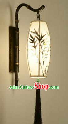 Traditional Asian Chinese Lantern China Ancient Electric Printing Bamboo Wall Lamp Palace Lantern