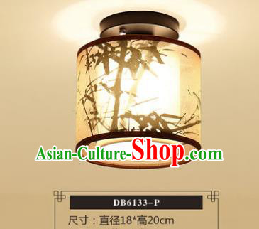 Traditional Chinese Handmade Lantern Classical Printing Bamboo Round Ceiling Lamp Ancient Lanern