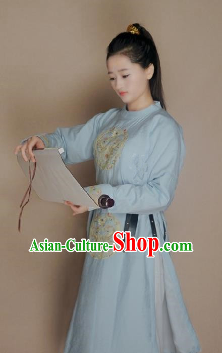 Traditional Chinese Tang Dynasty Imperial Bodyguard Swordsman Embroidered Costume for Women