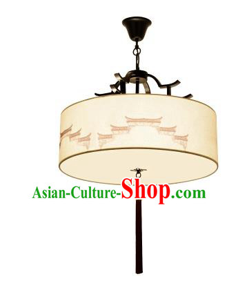 Traditional China Handmade Lantern Ancient Hanging Lanterns Printing Palace Ceiling Lamp
