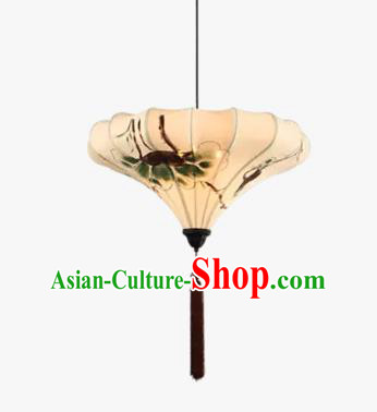 China Handmade Ink Painting Ceiling Lantern Traditional Ancient Hanging Lamp Palace Lanterns