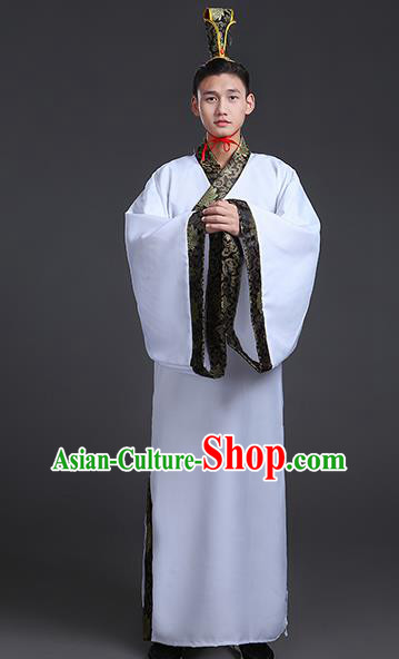China Ancient Han Dynasty Scholar Hanfu Clothing for Men