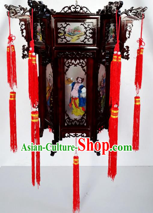 Chinese Ancient Handmade Dragon Head Palace Lanterns Traditional New Year Hanging Lantern