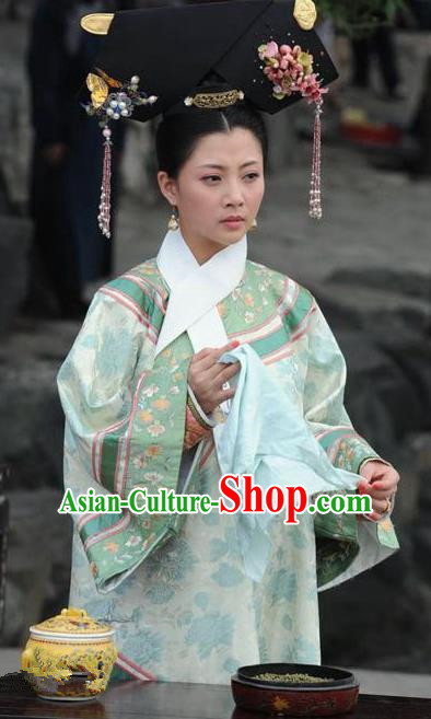 Chinese Qing Dynasty Empress Dowager Historical Costume Ancient Manchu Lady Clothing for Women