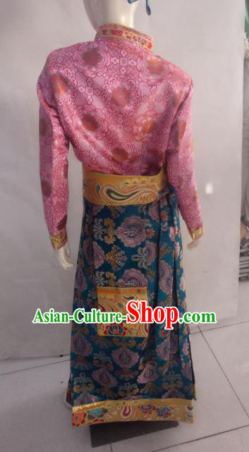 Traditional Zang Nationality Dance Clothing Tibetan Minority Costumes