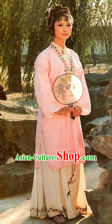 Chinese A Dream in Red Mansions Ancient Servant Girl Yuanyang Dress Replica Costumes for Women