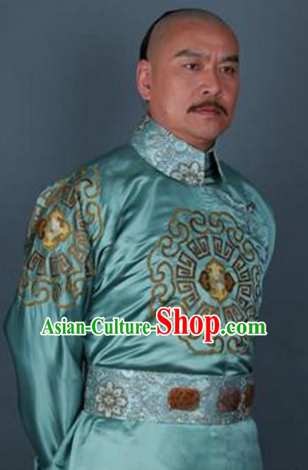 Chinese Qing Dynasty Manchu Prince Regent Chun Zhaifeng Replica Costumes for Men