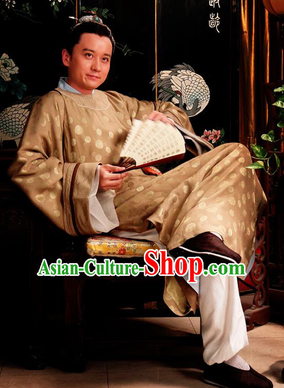 Chinese Ancient Novel Dream of the Red Chamber Aristocratic Childe Jia Lian Costume for Men
