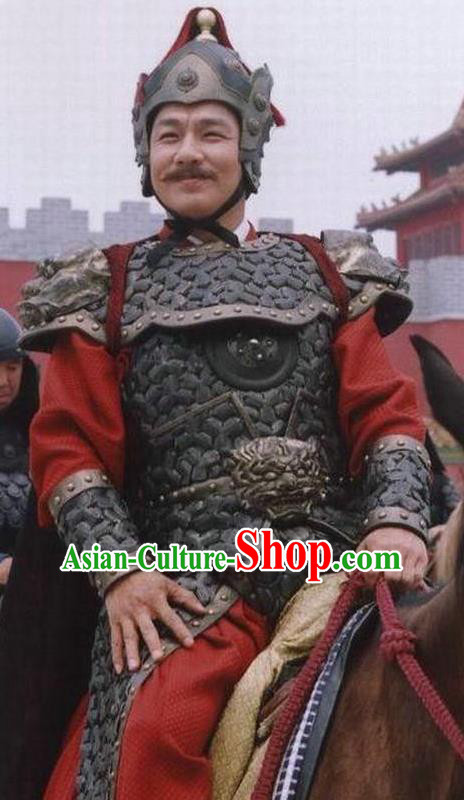 Chinese Ancient Ming Dynasty Prince Anhua General Zhu Zhifan Armour Clothing for Men
