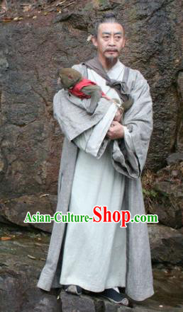 Chinese Ancient Novel Monkey King Author Cheng-En Wu Costume for Men