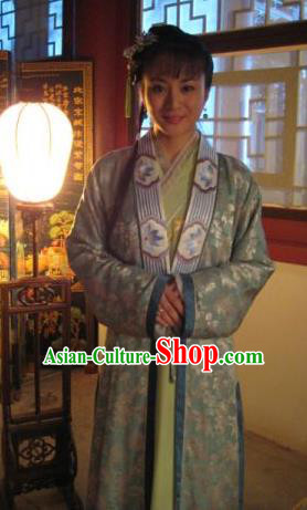 Chinese Ancient Novel A Dream in Red Mansions Character Third Sister You Costume for Women