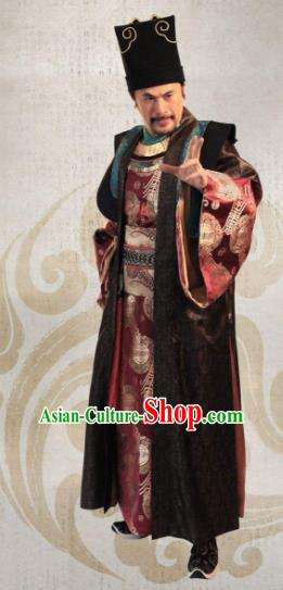 Traditional Chinese Ancient Ming Dynasty Ning Prince Zhu Quan Costume for Men