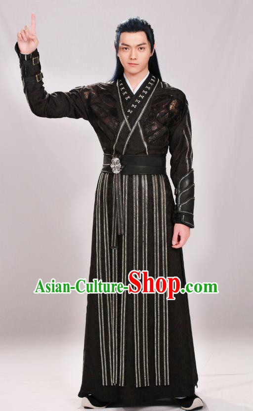 Chinese Ancient Ming Dynasty Swordsman Costume Knight Clothing for Men