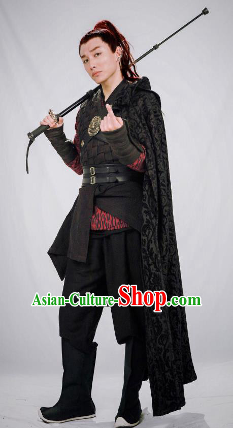 Chinese Ming Dynasty Swordsman Costume Ancient Knight Clothing for Men