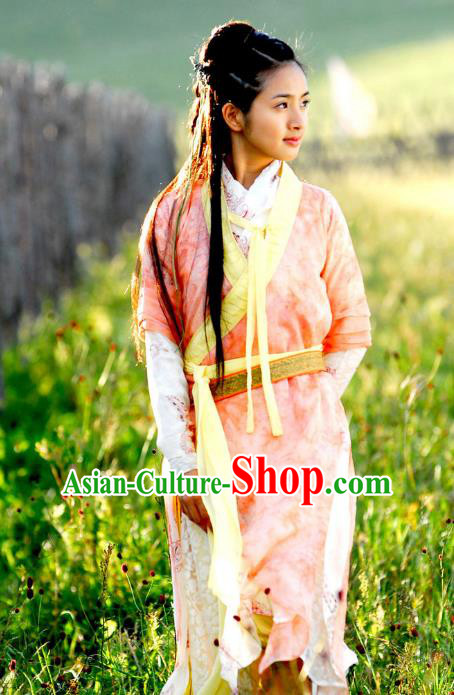 Chinese Ancient Song Dynasty Swordswoman Huang Rong Replica Costume for Women
