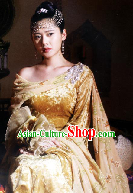 Ancient Chinese Ming Dynasty Palace Princess Replica Costume and Headpiece Complete Set for Women