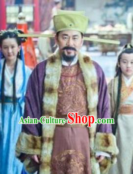Chinese Song Dynasty Emperor Zhao Kuangyin Embroidered Clothing Ancient Imperator Replica Costume for Men