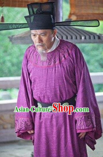 Chinese Song Dynasty Prime Minister Zhao Pu Clothing for Men