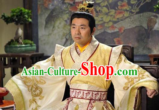 Chinese Song Dynasty Emperor Clothing Ancient Imperator Embroidered Replica Costume for Men