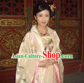 Chinese Ancient Song Dynasty Palace Imperial Consort Embroidered Replica Costume for Women