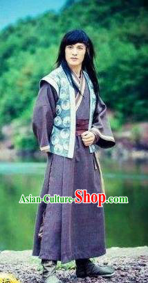 Chinese Ancient Song Dynasty Swordsman Scholar Replica Costume for Men