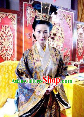 Chinese Ancient Song Dynasty Palace Queen Mother Embroidered Replica Costume for Women