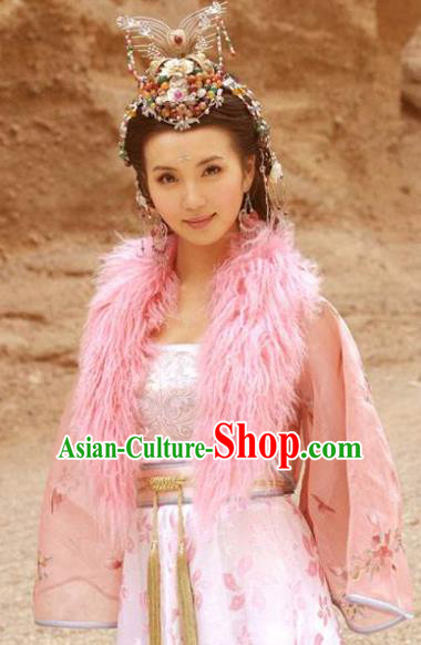 Chinese Ancient Song Dynasty Khotan Kingdom Princess Dress Embroidered Replica Costume for Women