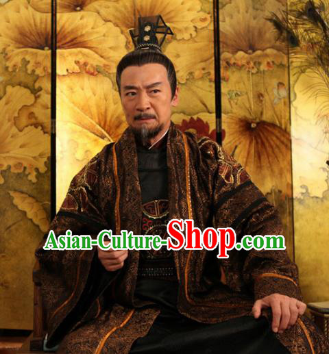 Traditional Chinese Tang Dynasty Chancellor Wu Sansi Hanfu Costume for Men