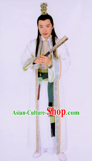 Traditional Chinese Tang Dynasty Prince Li Quan Hanfu Replica Costume for Men