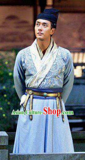 Traditional Chinese Tang Dynasty Nobility Childe Detective Di Renjie Replica Costume for Men