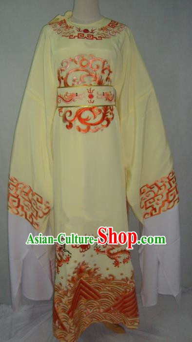 Traditional Chinese Beijing Opera Niche Costume Beijing Opera Embroidered Yellow Robe for Adults
