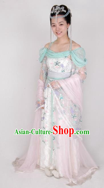 Chinese Ancient Tang Dynasty Princess Dress Embroidered Replica Costume for Women